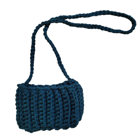 Handmade Green Crochet Mini Shoulder Bag