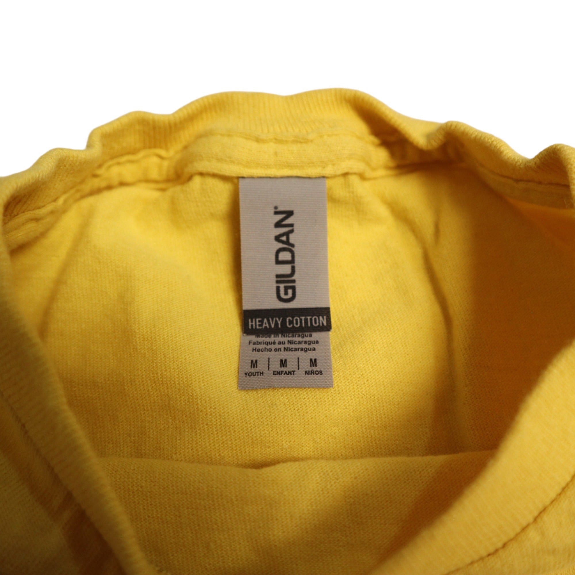 Gildan Heavy Cotton Youth T-Shirt Yellow Size Medium