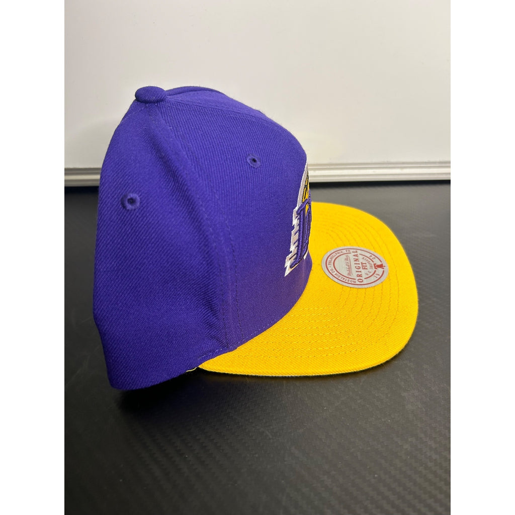 Los Angeles Lakers Mitchell & Ness Purple & Yellow Original Fit Snapback Hat