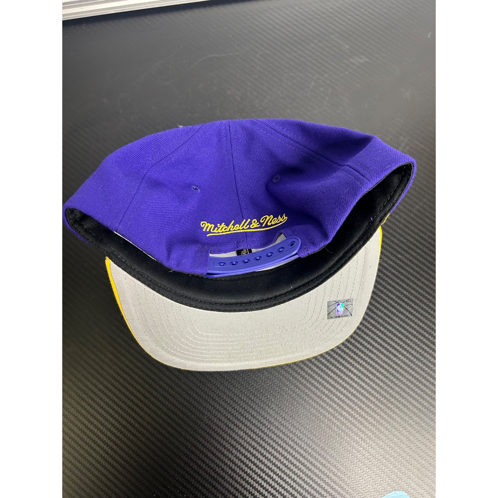 Los Angeles Lakers Mitchell & Ness Purple & Yellow Original Fit Snapback Hat