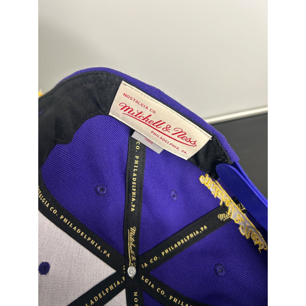 Los Angeles Lakers Mitchell & Ness Purple & Yellow Original Fit Snapback Hat