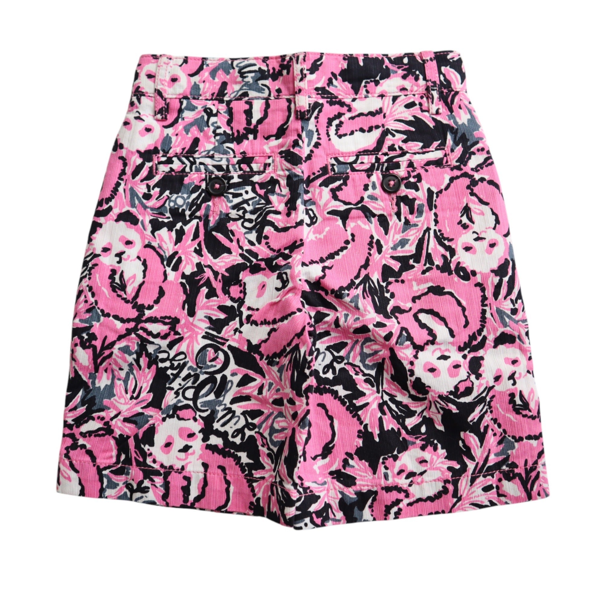 Lilly Pulitzer "Hangin with my Boo" Hibiscus Pink Boys Beaumonth Shorts Size 2 NWT