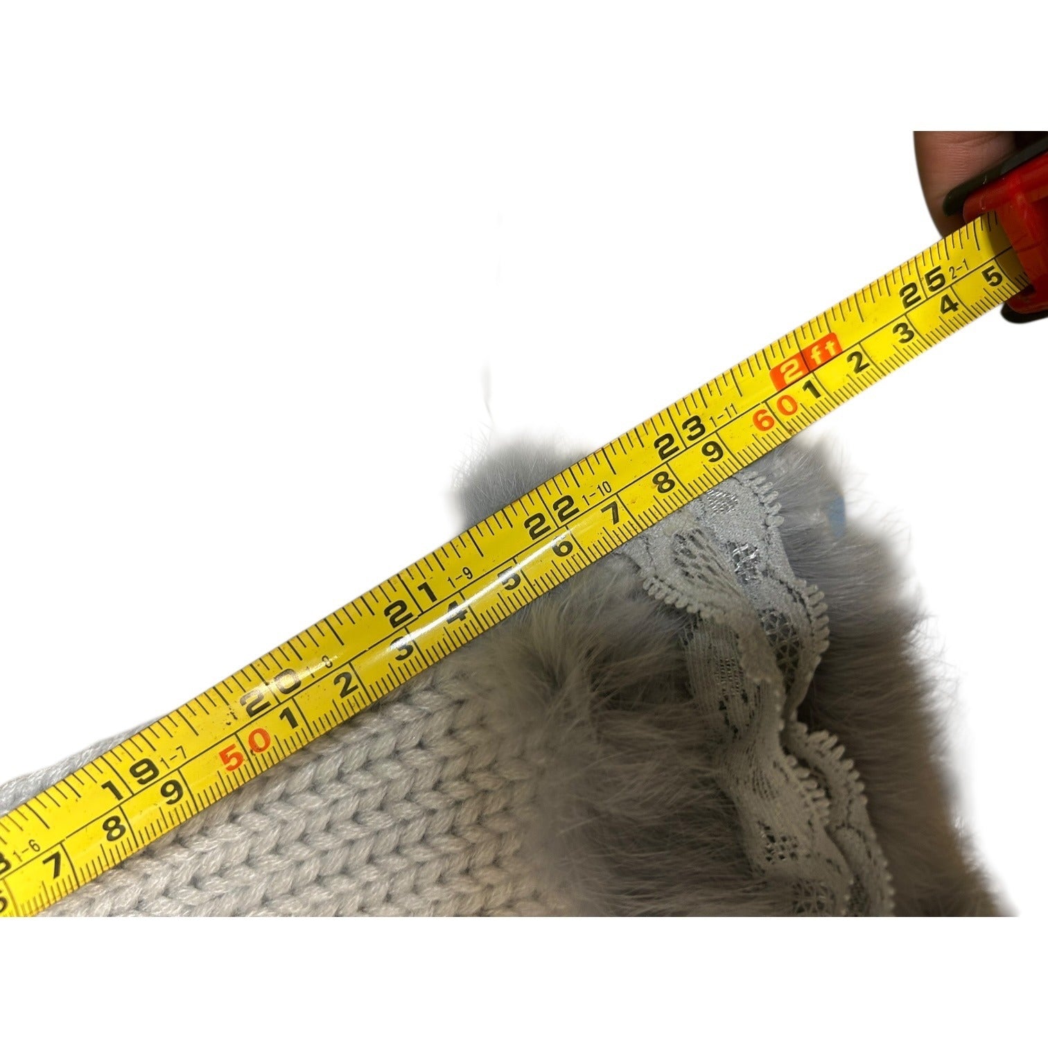 TG-2 Marc Jacobs Women's Size 6 Faux Fur Trim Cardigan in Smoke Gray