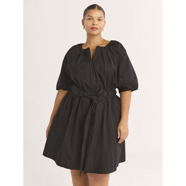 #1170 Scoop Women's Size Medium Black Fit and Flare Mini Dress