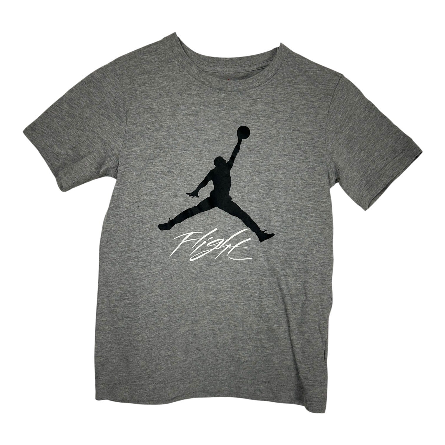 Jordan Kids Grey Flight Logo Short Sleeve Crewneck T-Shirt Medium 10-12 Years