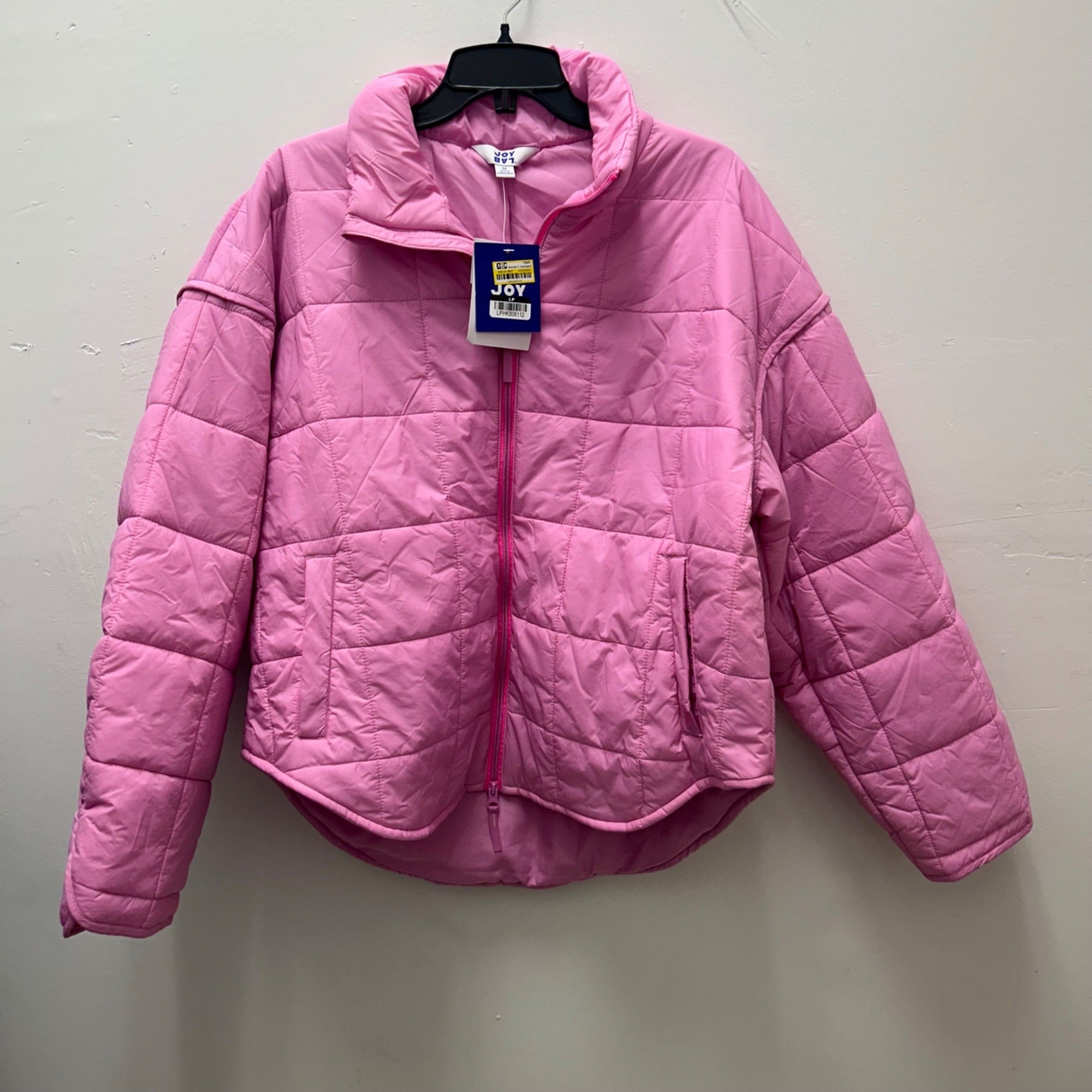 K-177 JoyLab Women's Medium Oversized Quilted Puffer Jacket - Pink