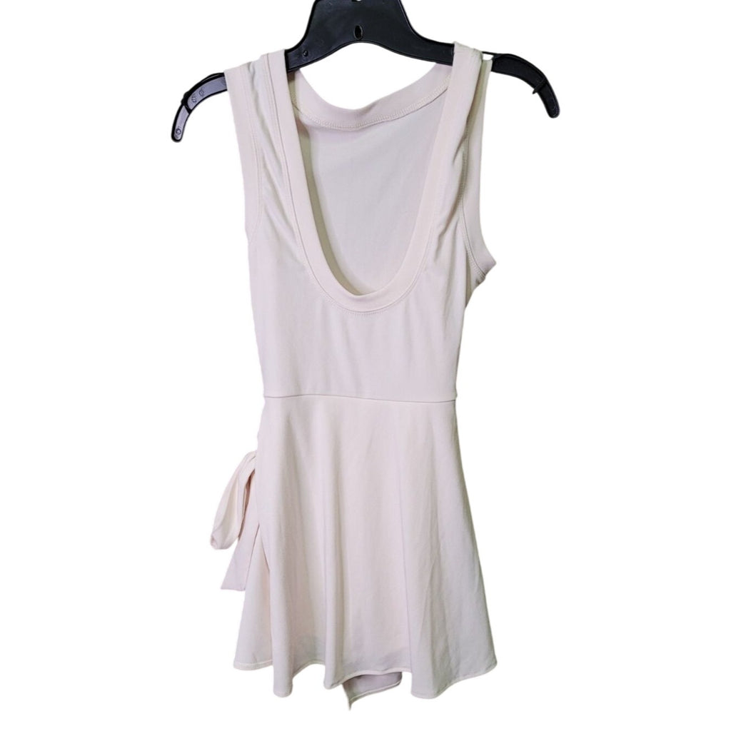 CG-17 Sleeveless Light Pink Mini Dress Side Bow Tie & Scoop Neckline Size Small