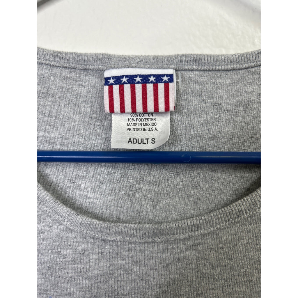 #1065 Size Small Gray Patriotic Graphic Tank Top