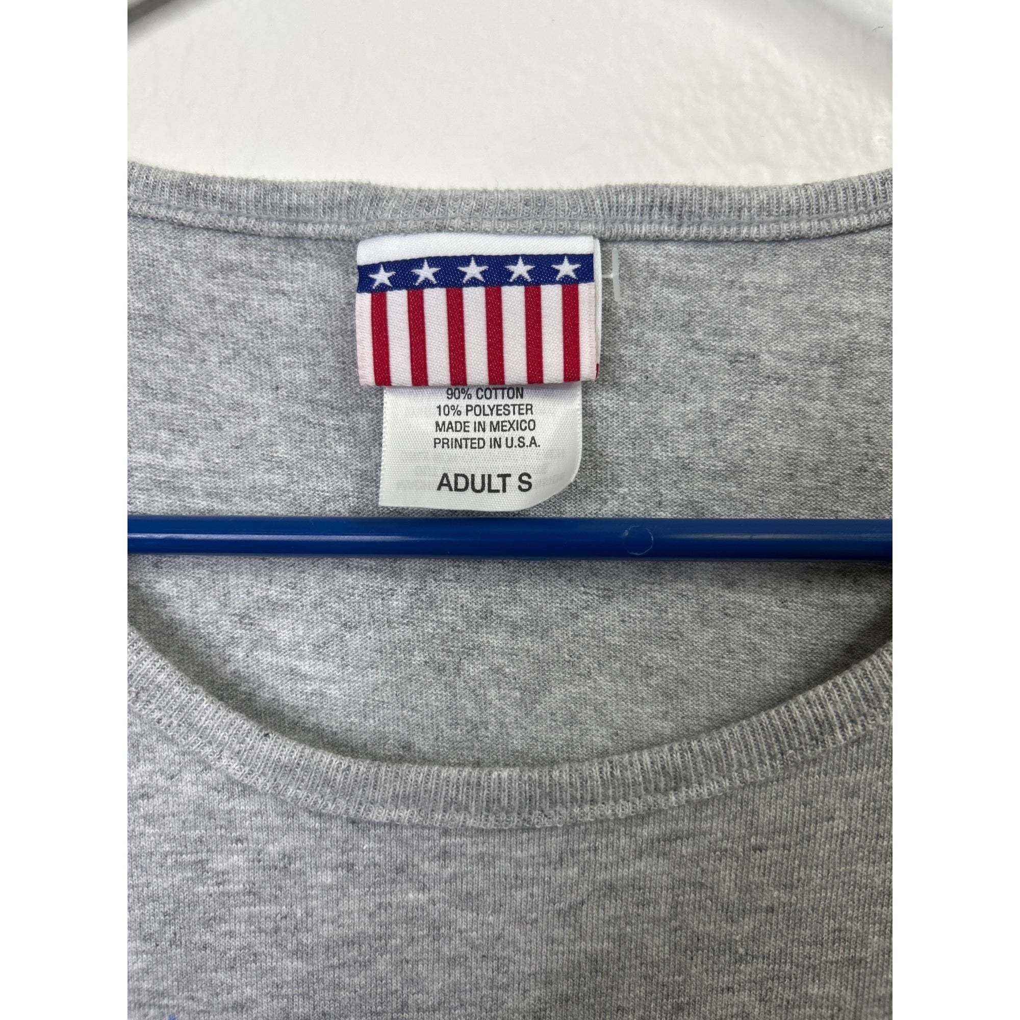 #1065 Size Small Gray Patriotic Graphic Tank Top