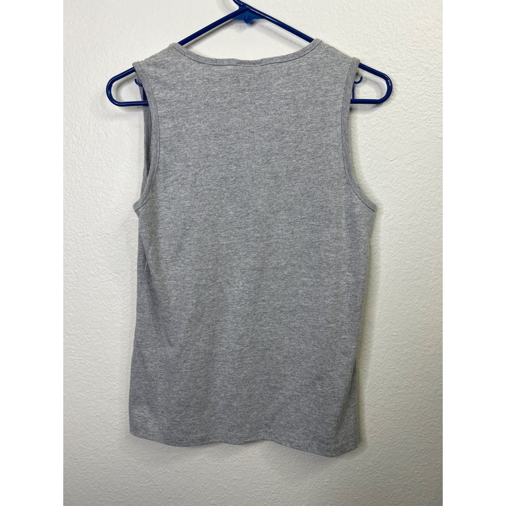 #1065 Size Small Gray Patriotic Graphic Tank Top