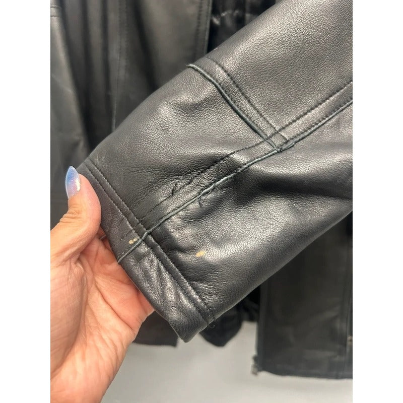Marc New York Black Leather Jacket, Small