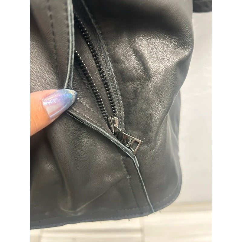 Marc New York Black Leather Jacket, Small
