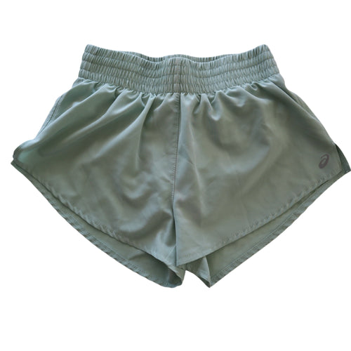 Asics Women's XS Light Green Running Shorts With Built-In Briefs