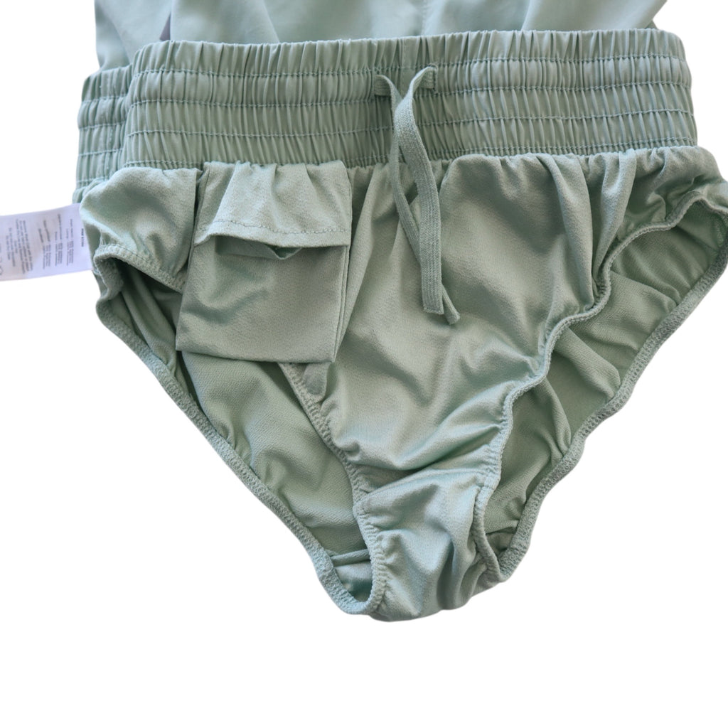 Asics Women's XS Light Green Running Shorts With Built-In Briefs