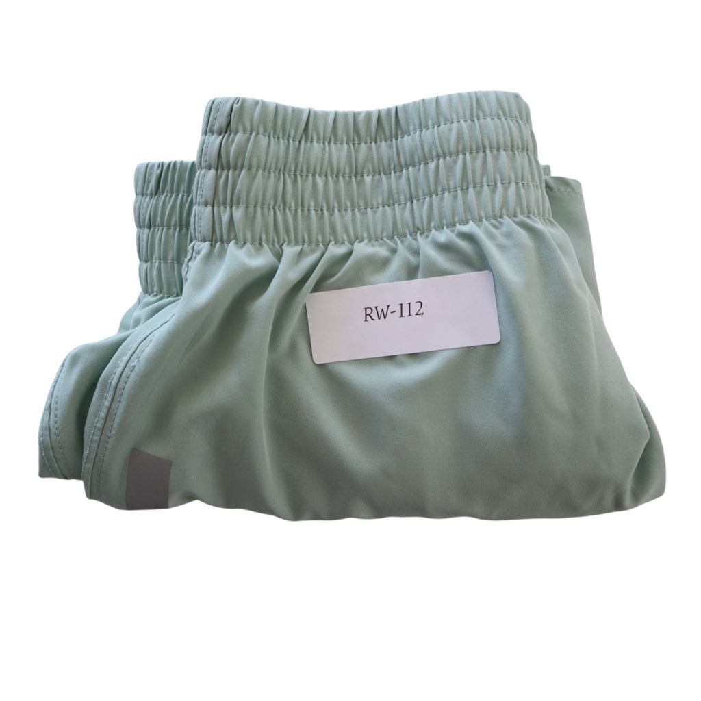 Asics Women's XS Light Green Running Shorts With Built-In Briefs