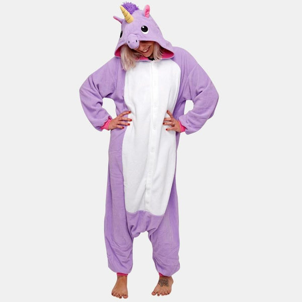 Onesie Purple Unicorn Premium Adult Sleepwear One-Piece Pajamas Size X-Large