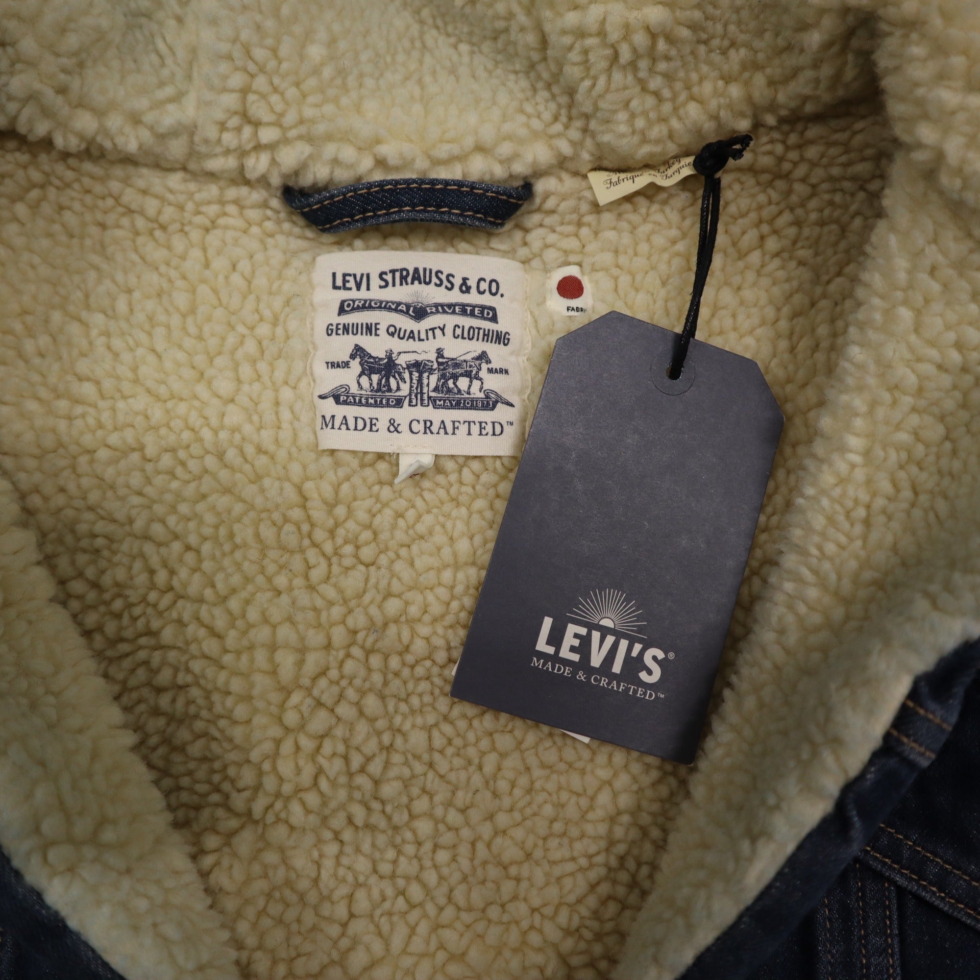 Levi's Women's Sherpa Lined Denim Jacket With Hoodie Blue Large, NWT
