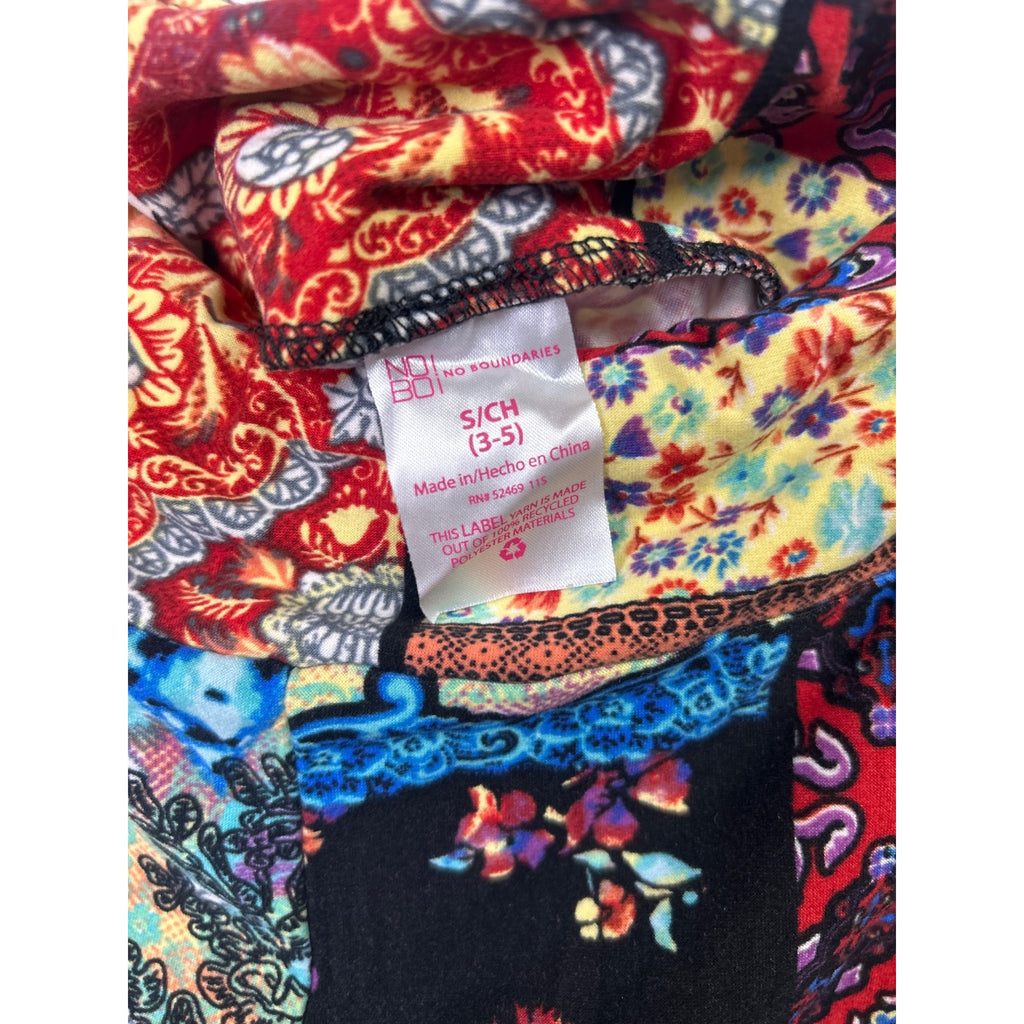#1069 No Boundaries Womens Patchwork Leggings Size Small S/CH