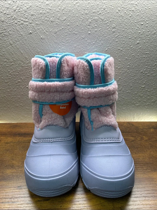 Ozark Trail Pink and Light Blue Kids Snow Boots
