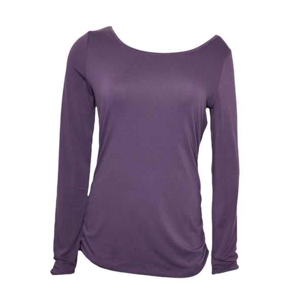 Athleta Purple Long Sleeves Scoop Neck T-Shirt, Women's Size XS