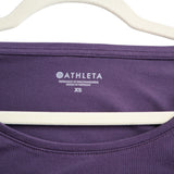 Athleta Purple Long Sleeves Scoop Neck T-Shirt, Women's Size XS