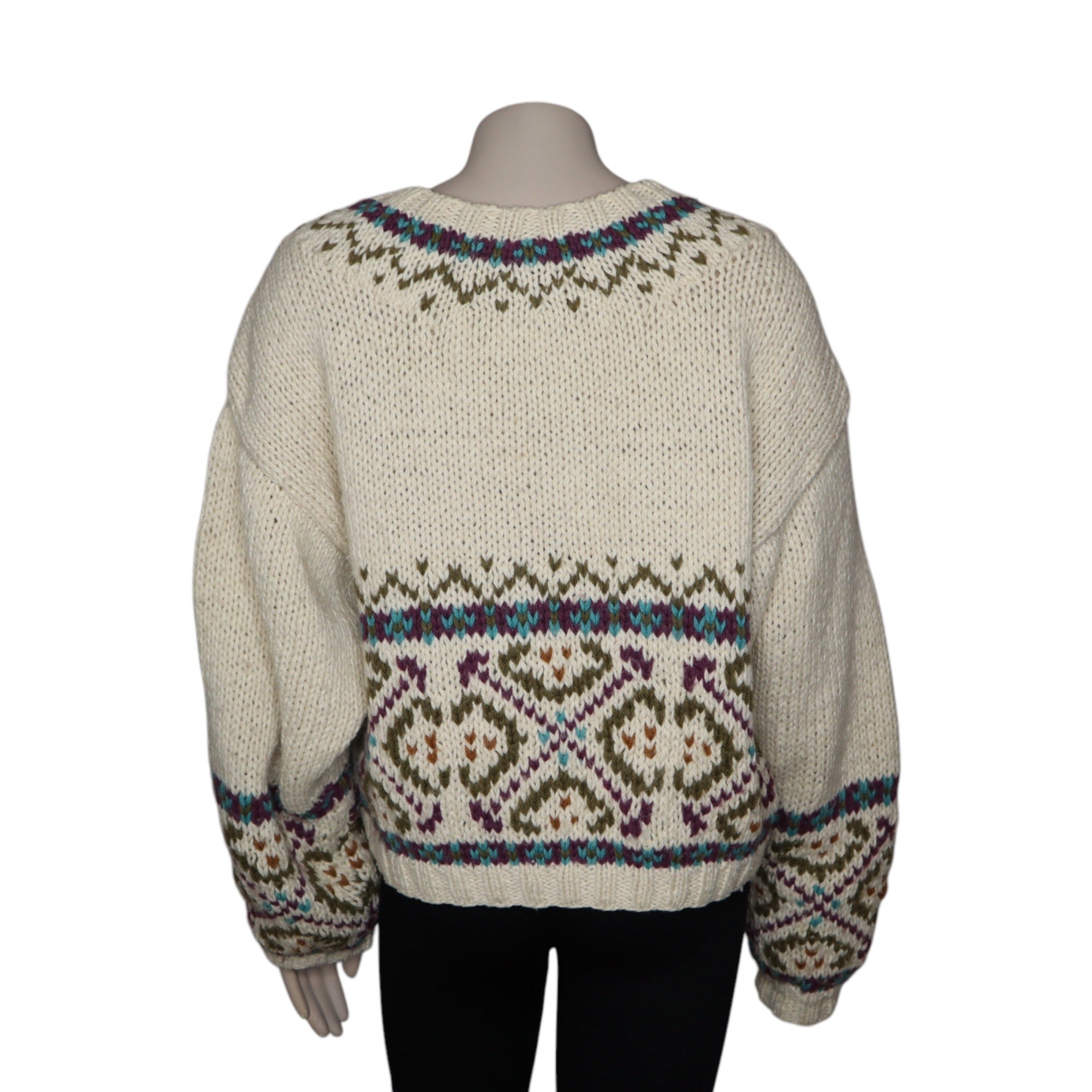 Vintage Lizsport Women's Wool Knit Cardigan Sweater Size Medium