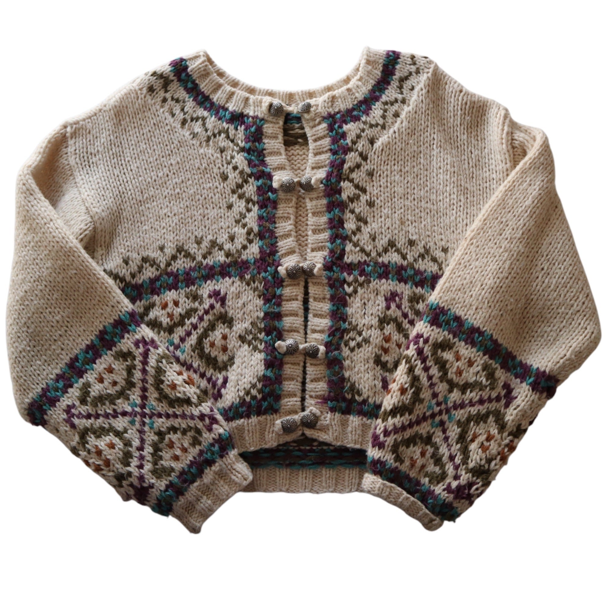 Vintage Lizsport Women's Wool Knit Cardigan Sweater Size Medium