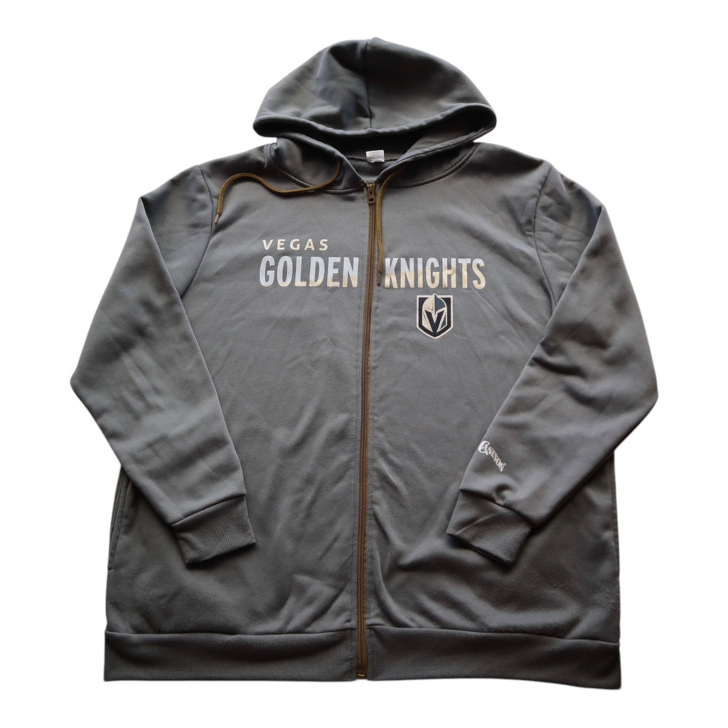 Vegas Golden Knights Full-Zip Hoodie Gray XL With Station Casinos Sleeve Logo