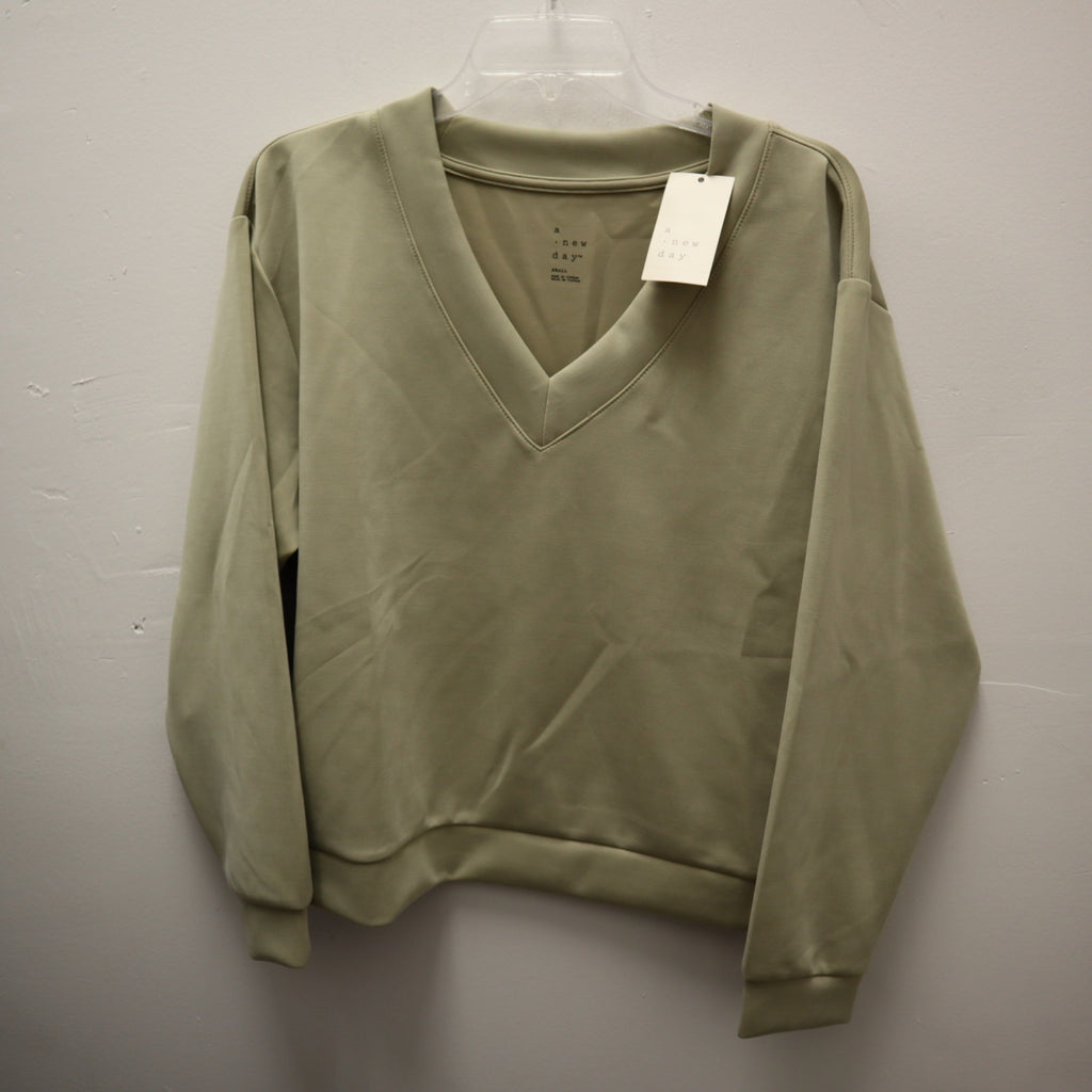 K-257 A New Day Women's Small Sandwash Sweatshirt - Light Green