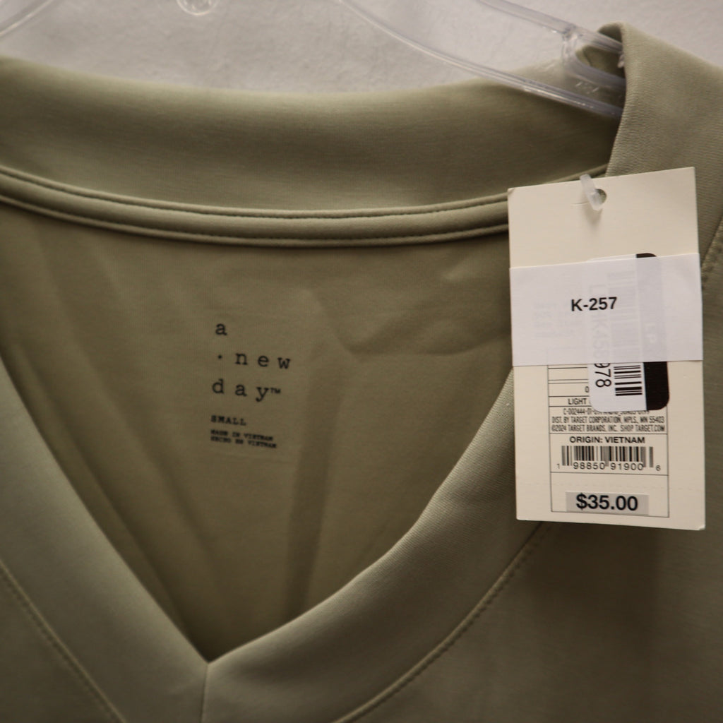 K-257 A New Day Women's Small Sandwash Sweatshirt - Light Green