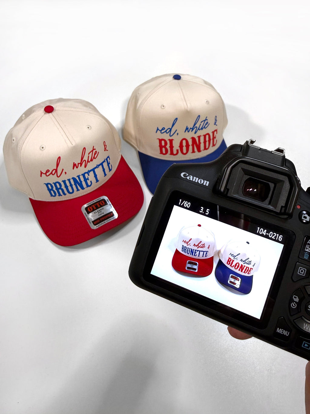 Red, White and Hair Color Snapback