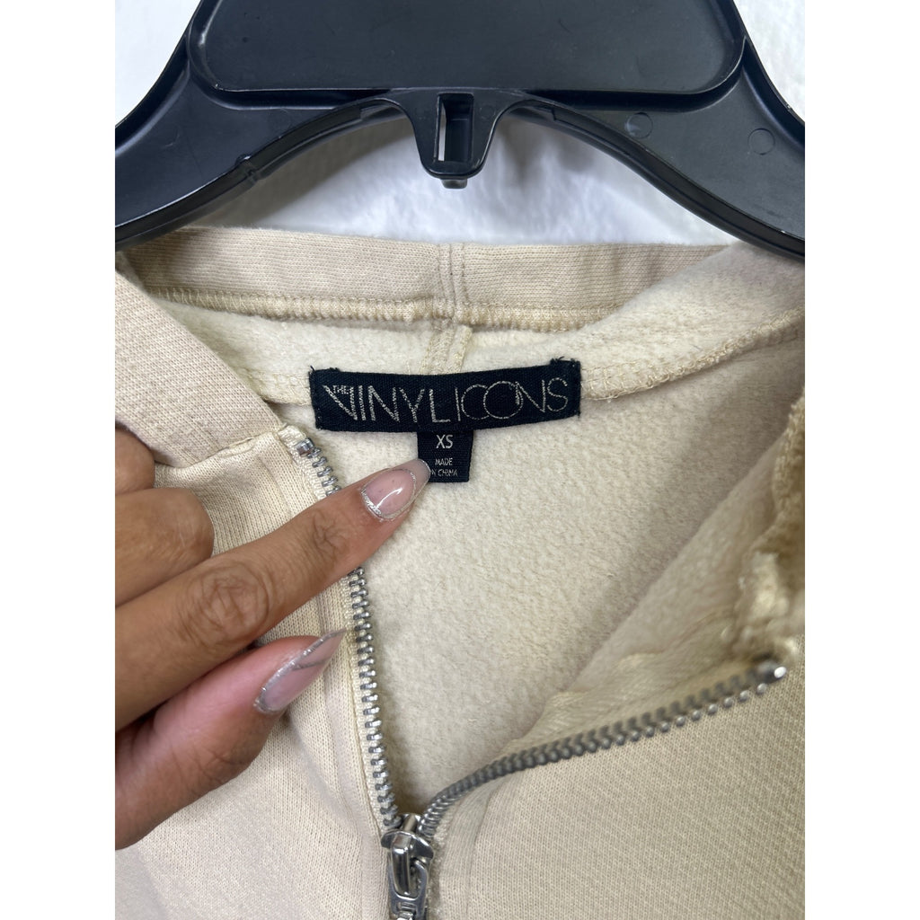 #1061 Vinyl Icons Size XS "NEW YORK" Quarter Zip Hoodie