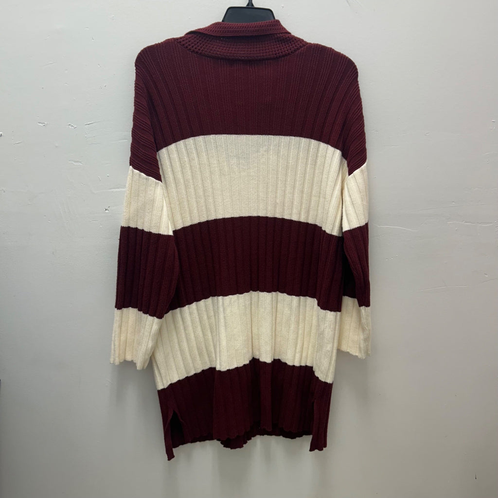 K-160 Future Collective Women's XL Long Sleeve Oversized Rugby Mini Sweater Dress