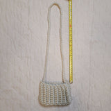 Handmade Tan Crochet Mini Shoulder Bag by Nikita Naomi