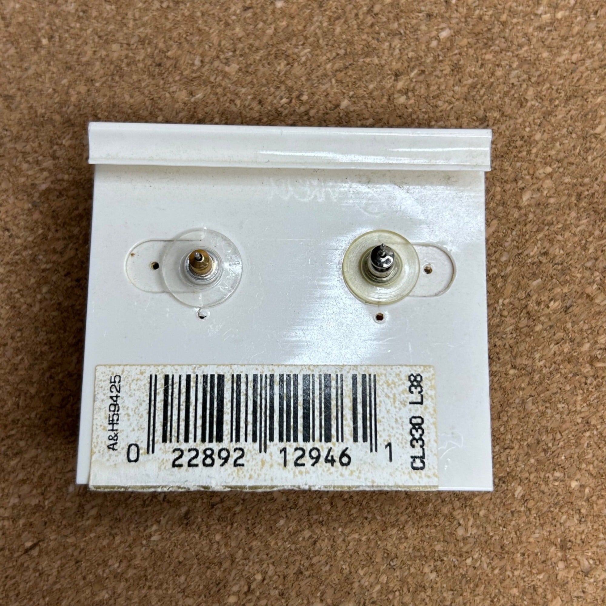 J-421 Melini Gold & Black Crystal Accent Pierced Earrings