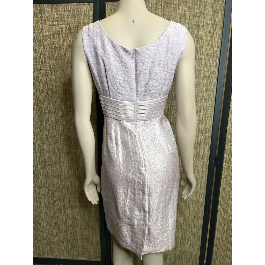 DG-134 R&M Richards Size 6 Petite Blush Textured Sleeveless Cocktail Dress