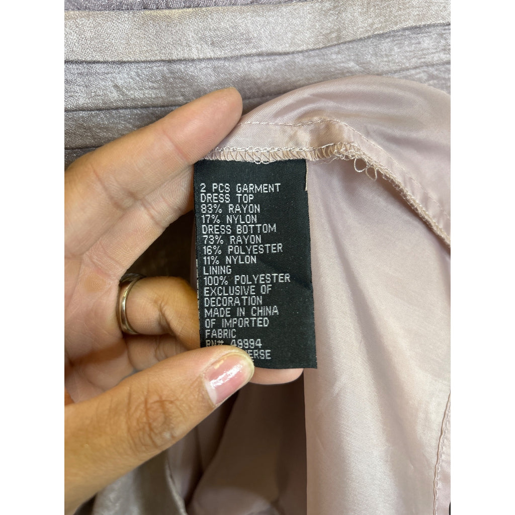 DG-134 R&M Richards Size 6 Petite Blush Textured Sleeveless Cocktail Dress