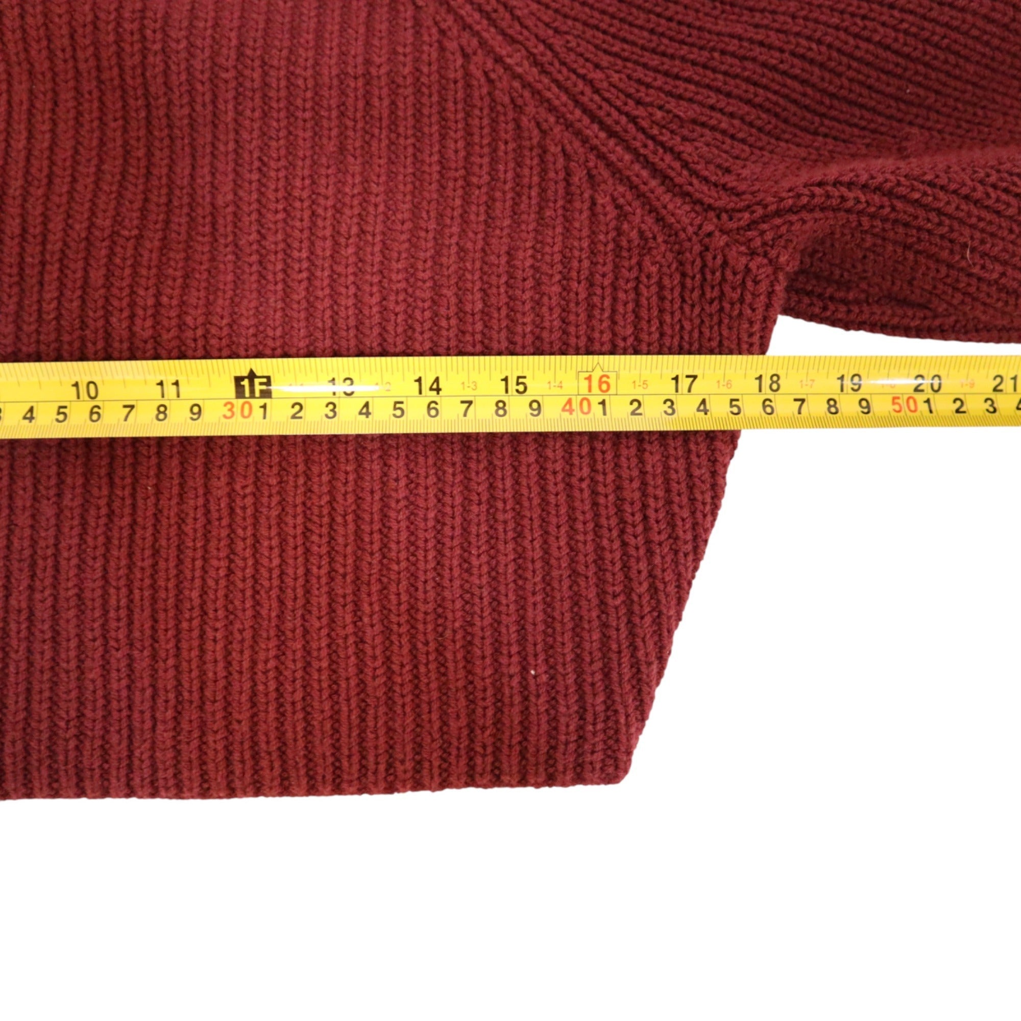 Hollister Womens Ribbed Knit Cropped Sweater Top Mock Neck Maroon Size XS