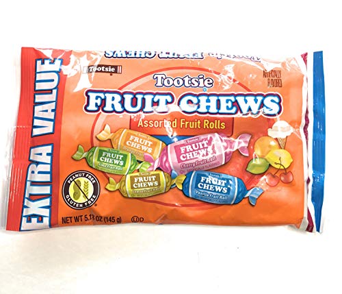 Tootsie Roll Fruit Chews Assorted Flavored Fruit Rolls NET WT 5.13 OZ (145 g)