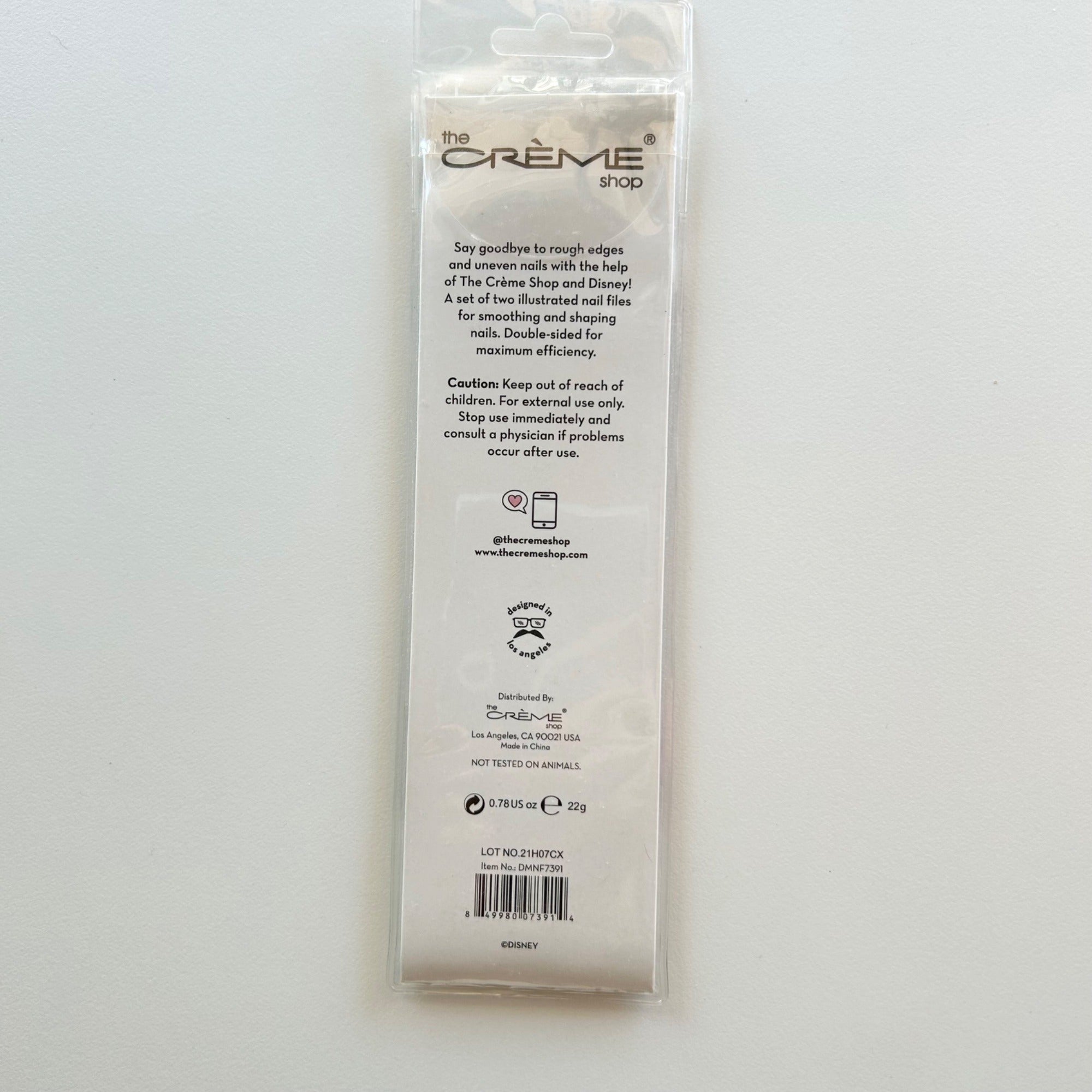 The Crème Shop Disney Illustrated Precision Double Sided Nail Files, Set of 2