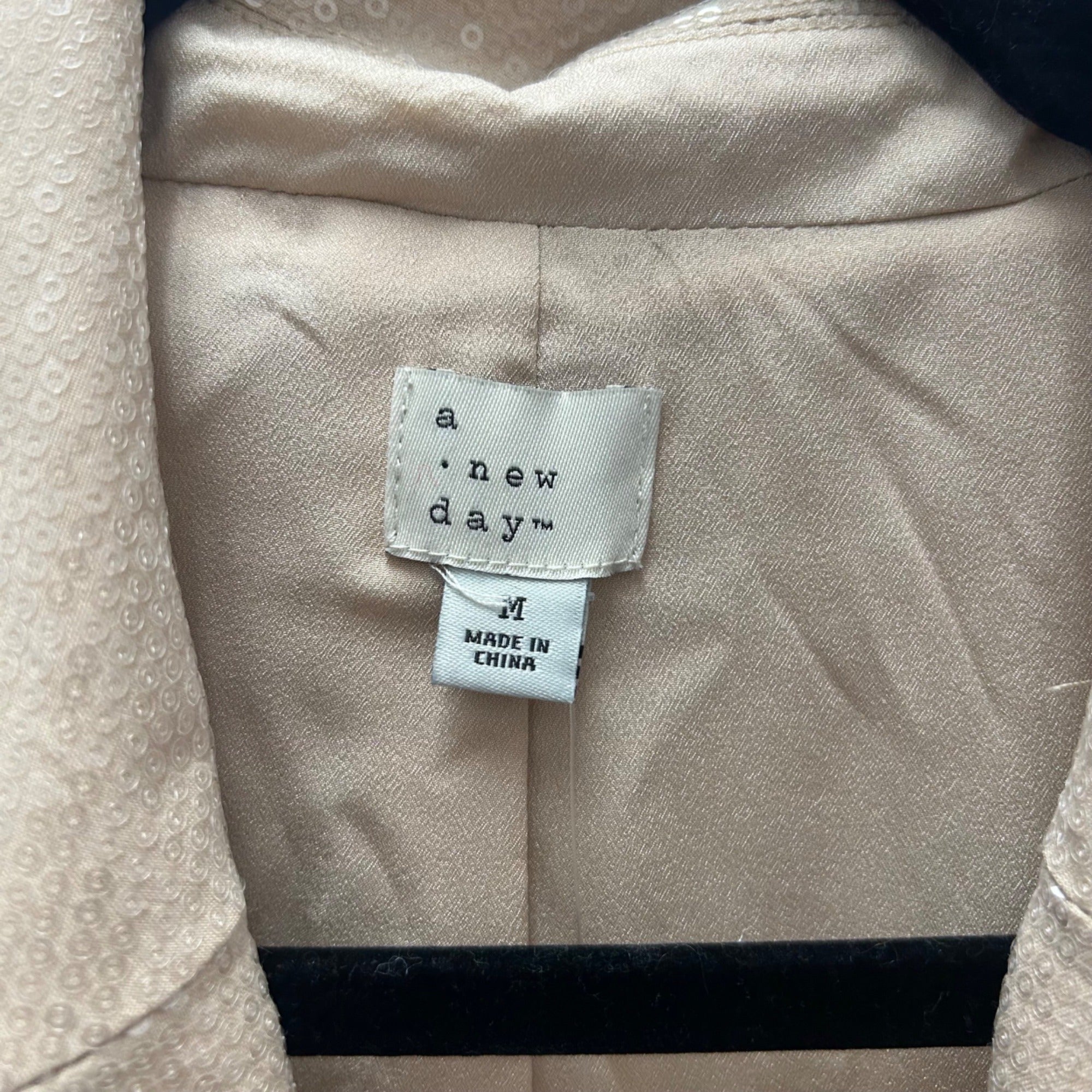 K-164 A New Day Sequin Blazer Tan Women's Size Medium