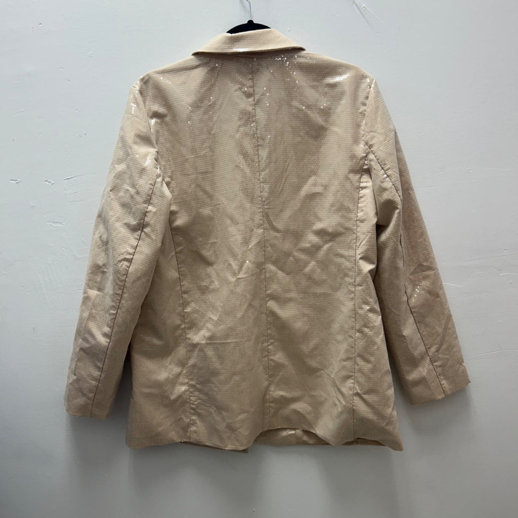 K-164 A New Day Sequin Blazer Tan Women's Size Medium