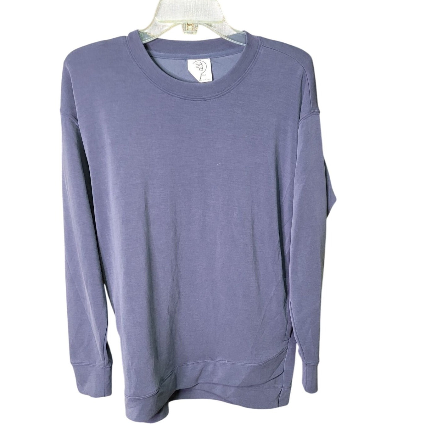 CG-19 Sage Collective Purple Long-Sleeve Crew Neck Sweatshirt Lightweight Size Small