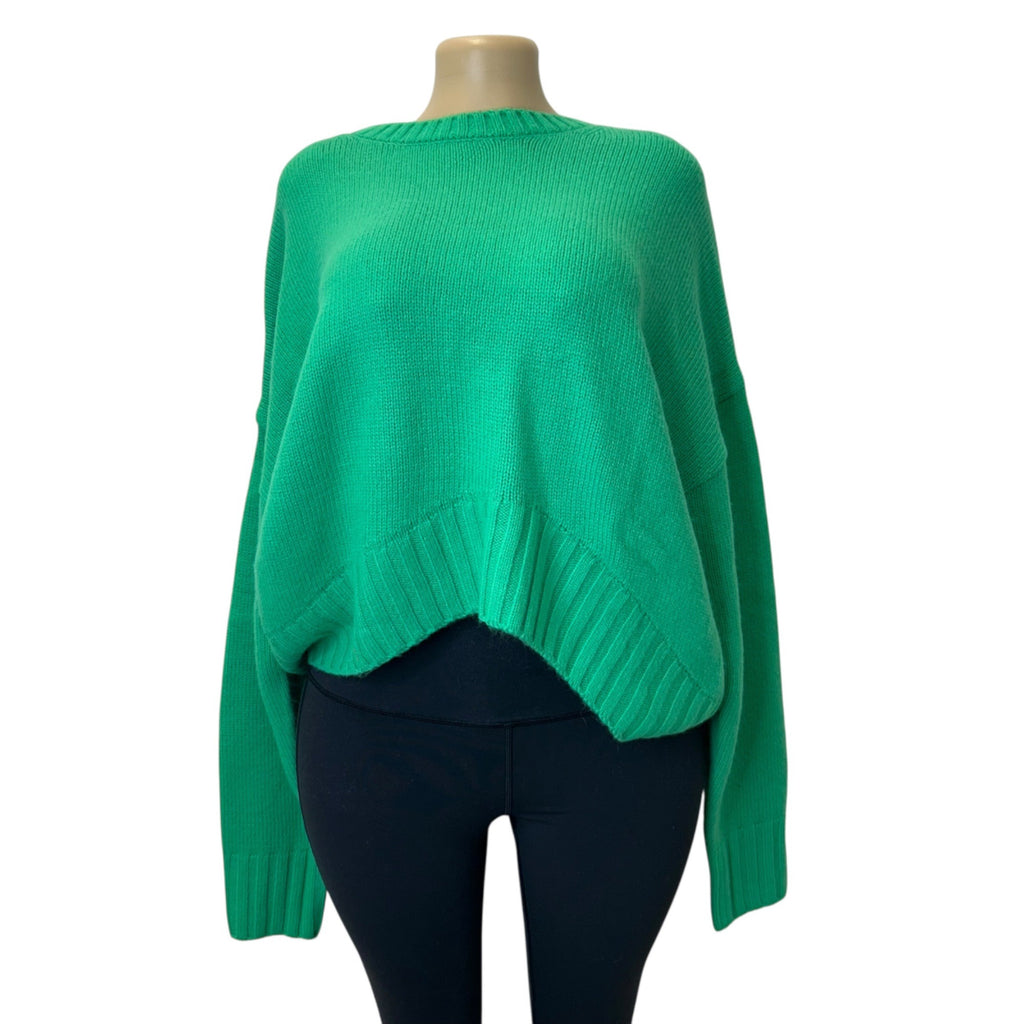 K-74 KBB by KAHLANA Women's 'the Asymmetric Sweater' Green Size Large