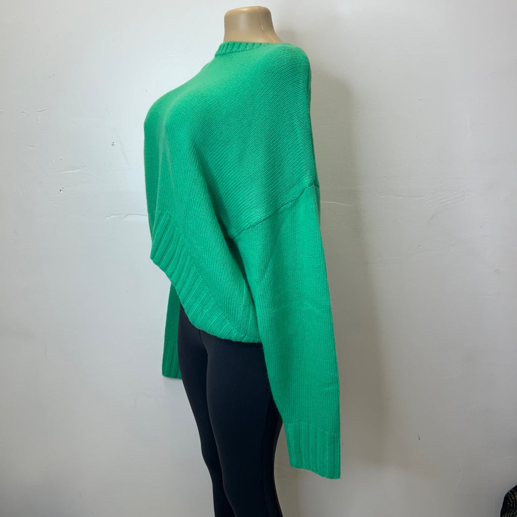 K-74 KBB by KAHLANA Women's 'the Asymmetric Sweater' Green Size Large