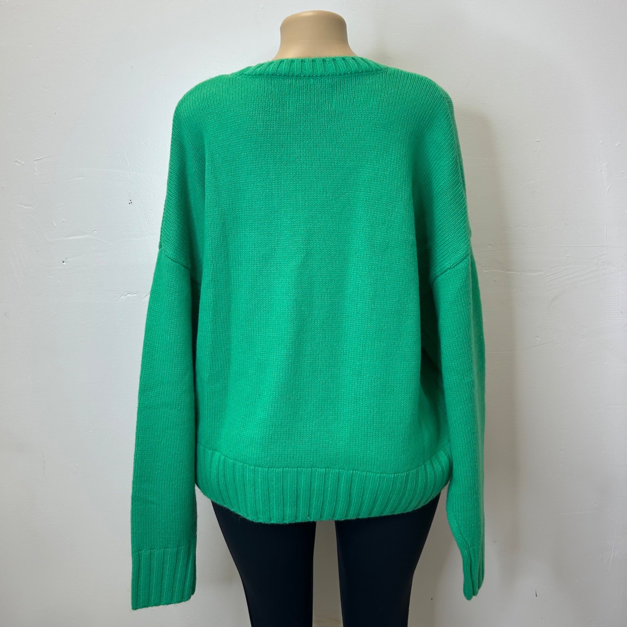 K-74 KBB by KAHLANA Women's 'the Asymmetric Sweater' Green Size Large
