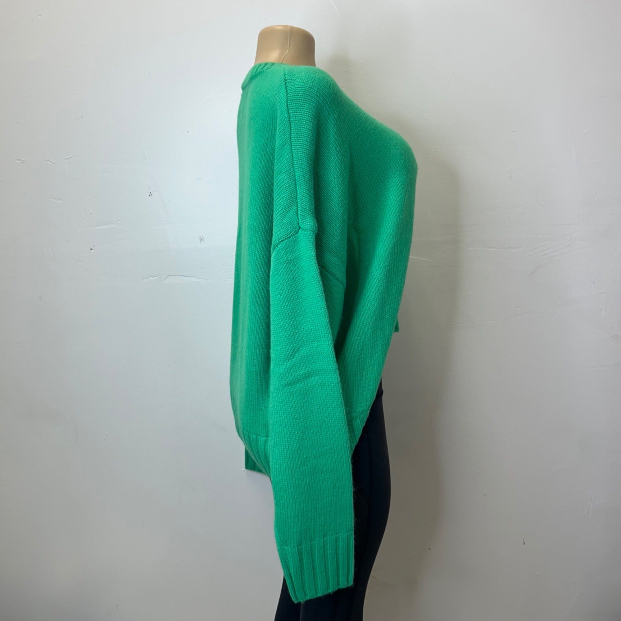 K-74 KBB by KAHLANA Women's 'the Asymmetric Sweater' Green Size Large