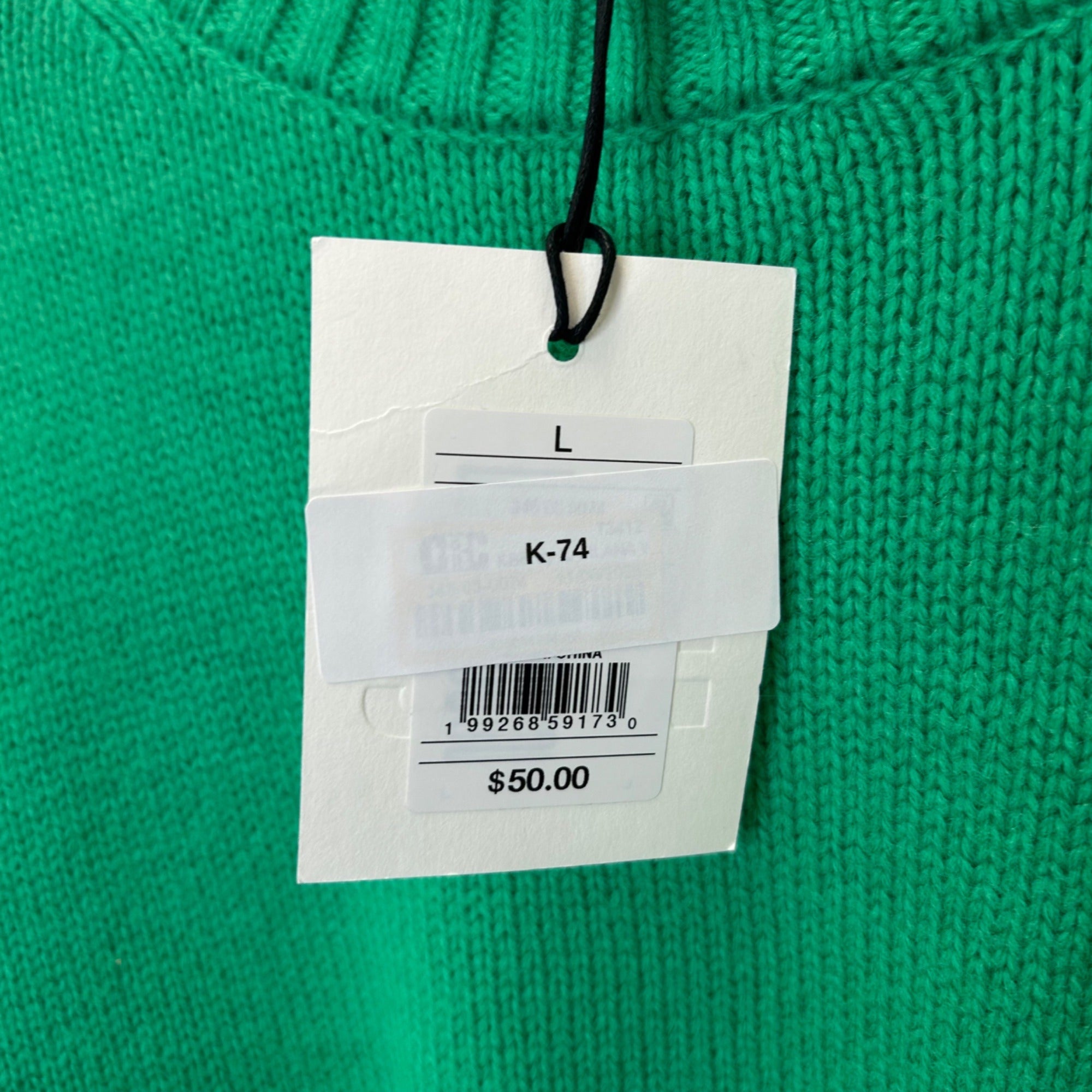 K-74 KBB by KAHLANA Women's 'the Asymmetric Sweater' Green Size Large