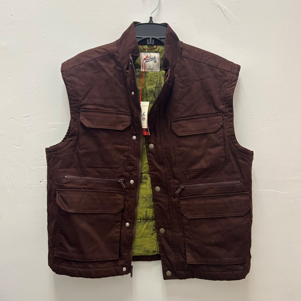 K-186 Woolrich X Target Men's Small Fisherman Vest - Brown