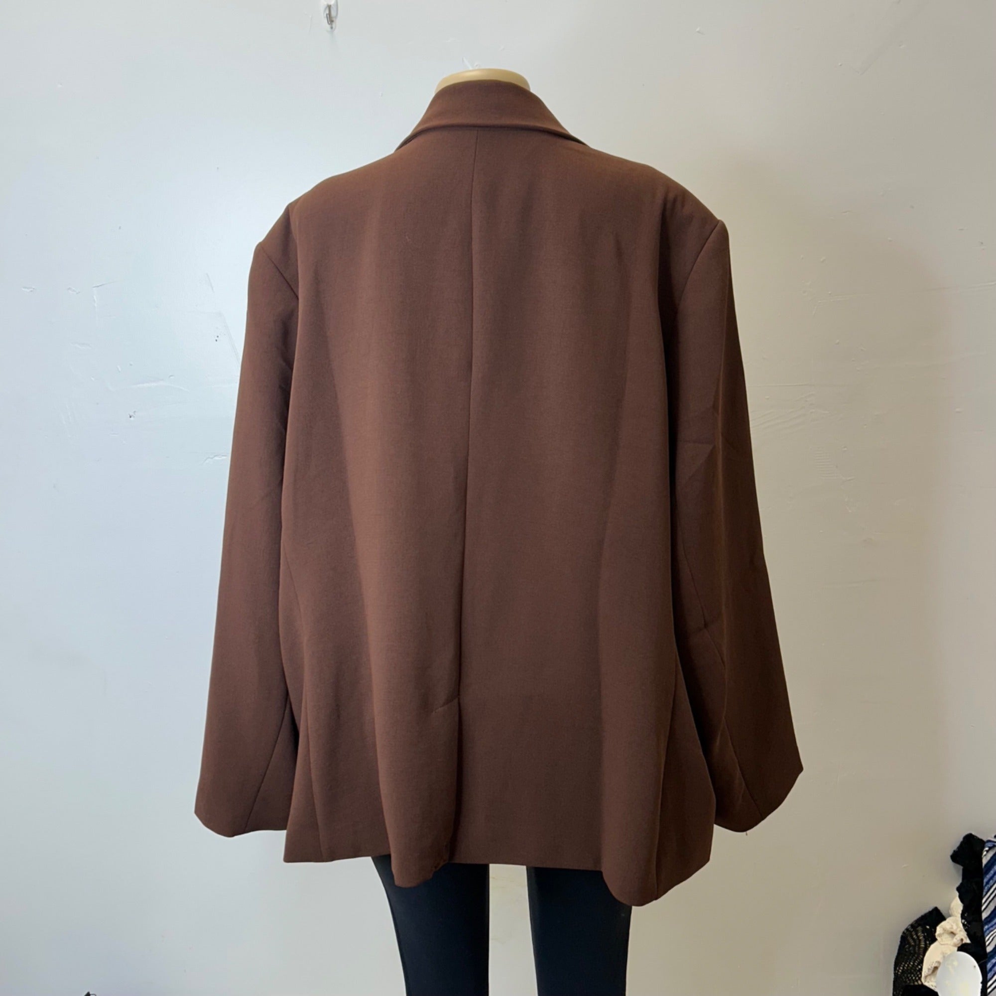 K-81 A New Day Women's Signature Crepe Fitted Blazer Brown Size 3X